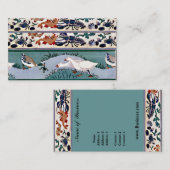 Vintage Visitenkarte Vögel (Vorne/Hinten)