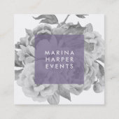 Vintage Visitenkarten für den Blumenplatz | Lilac Quadratische Visitenkarte (Vorderseite)