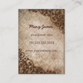 Vintage Visitenkarten für Mannequin Visitenkarte (Rückseite)