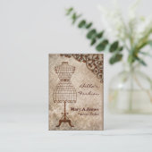 Vintage Visitenkarten für Mannequin Visitenkarte (Stehend Vorderseite)