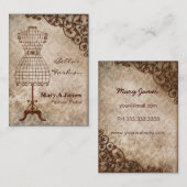 Vintage Visitenkarten für Mannequin Visitenkarte (Vorne/Hinten)