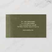 Vintage Visitenkarten Visitenkarte (Rückseite)