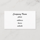 Vintage Visitenkarten Visitenkarte (Rückseite)