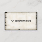 Vintage Visitenkarten Visitenkarte (Rückseite)