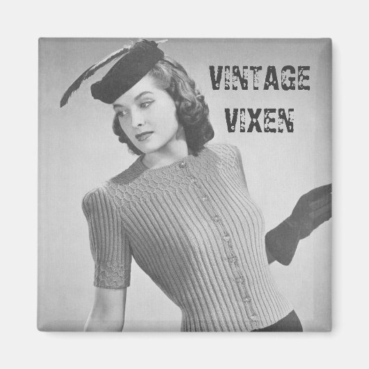 Vintage Vixen Magnet (Vorne)