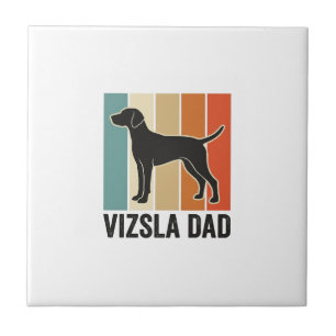 Vintage Vizsla Papa Hunde Liebhaber Shirt Design_1 Fliese