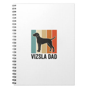 Vintage-Vizsla-Vater-Hunde-Liebhaber-Shirt-Design_ Notizblock