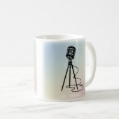 Vintage Vocal Lines Kaffeetasse (VorderseiteRechts)