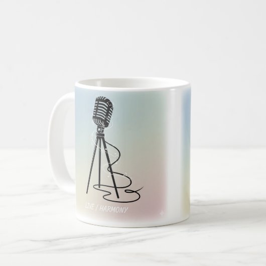 Vintage Vocal Lines Kaffeetasse (Vorderseite Links)