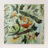 Vintage Vögel Alte Buchillustration Kunsttiere Puzzle (Horizontal)