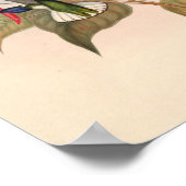 Vintage Vögel Art Bird Print Blume Poster (Ecke)