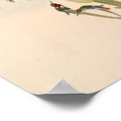 Vintage Vögel Art Bird Print Blume Poster (Ecke)