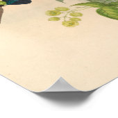 Vintage Vögel Art Bird Print Blume Poster (Ecke)