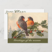 Vintage Vögel auf der Postkarte (Vorne/Hinten)