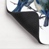 Vintage Vögel auf einer Niederlassung Mousepad (Ecke)