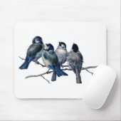 Vintage Vögel auf einer Niederlassung Mousepad (Mit Mouse)