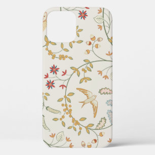 Vintage Vögel aus Blattwerk mit Blume nahtloser Pa Case-Mate iPhone Hülle