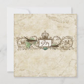 Vintage Vögel, Blaueier - Einladung zur Hochzeit (Rückseite)