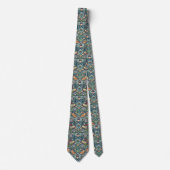 Vintage-Vogel-Blumen-Erdbeere-Weihnachtsmuster Krawatte (Vorderseite)