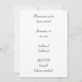 Vintage Vogel-Blumen-französische Einladung (Rückseite)