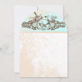 Vintage Vögel Bronze Eisen Hochzeit Einladung (Vorderseite)