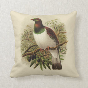 Vintage Vögel der Wissenschafts-NZ - Kereru Kissen