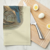 Vintage Vögel der Wissenschafts-NZ - NZ Eisvogel Geschirrtuch (Viertel Falte)