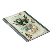 Vintage Vögel, die Ostereier tragen Notizblock (Rechte Seite)