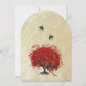 Vintage Vögel - Einladungen für Hochzeitsfeiern au (Vorderseite)