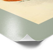 Vintage Vögel farbenfrohe Fasanillustration Fotodruck (Ecke)