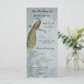 Vintage-Vogel-Hochzeitsprogramm Programm (Stehend Vorderseite)