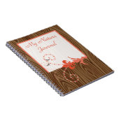 Vintage Vögel Holzkörnwirbel Notizblock (Rechte Seite)