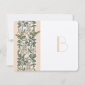 Vintage Vögel HoneySuckle Wedding RSVP (Rückseite)