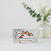 Vintage Vogel-Illustrations-Geschäfts-Karte Visitenkarte (Stehend Vorderseite)