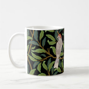 Vintage-Vögel im Laub mit Vögeln und Früchten Meer Kaffeetasse