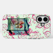 Vintage Vögel im Vogelkäfig Case-Mate iPhone Hülle (Rückseite (Horizontal))