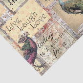 Vintage Vögel inspirieren Ephemera Seidenpapier (Ausschnitt)