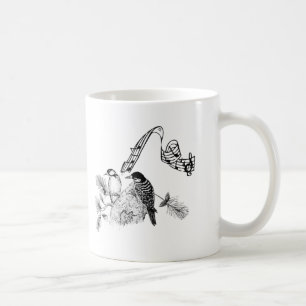 Vintage Vögel Kaffeetasse