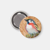 Vintage Vogel Magnet (Vorderseite/Rückseite)
