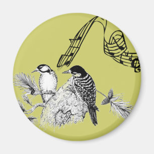 Vintage Vögel Magnet