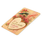 Vintage Vögel mit Herzmagneten Magnet (Linke Seite)