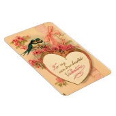 Vintage Vögel mit Herzmagneten Magnet (Rechte Seite)