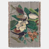 Vintage Vögel mit Magnolienwürfeldecke Decke (Vorderseite Vertikal)