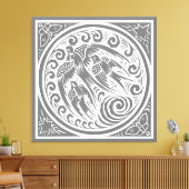 Vintage Vögel mit Schmetterlingen und Sternen Leinwanddruck (Insitu (Wohnzimmer))