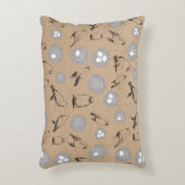 Vintage Vögel & Nest Rustikale Kraft Brown Dekokissen (Vorderseite(Vertikal))