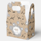 Vintage Vögel & Nest Rustikale Kraft Brown Geschenkschachtel (Geöffnet)