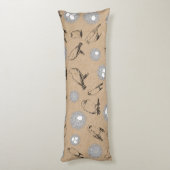 Vintage Vögel & Nest Rustikale Kraft Brown Seitenschläferkissen (Rückseite (Vertikal))