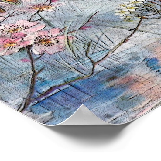 Vintage Vögel Poster (Ecke)