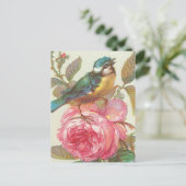 Vintage Vogel Postkarte (Stehend Vorderseite)