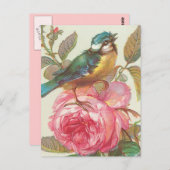 Vintage Vogel Postkarte (Vorne/Hinten)